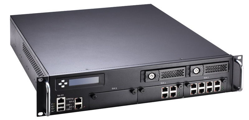 NA-551 - Сетевая платформа (2U) c 14-26 гигабитными портами на базе LGA1155 Intel Core, 2 x 3.5 SATA (горячая замена)